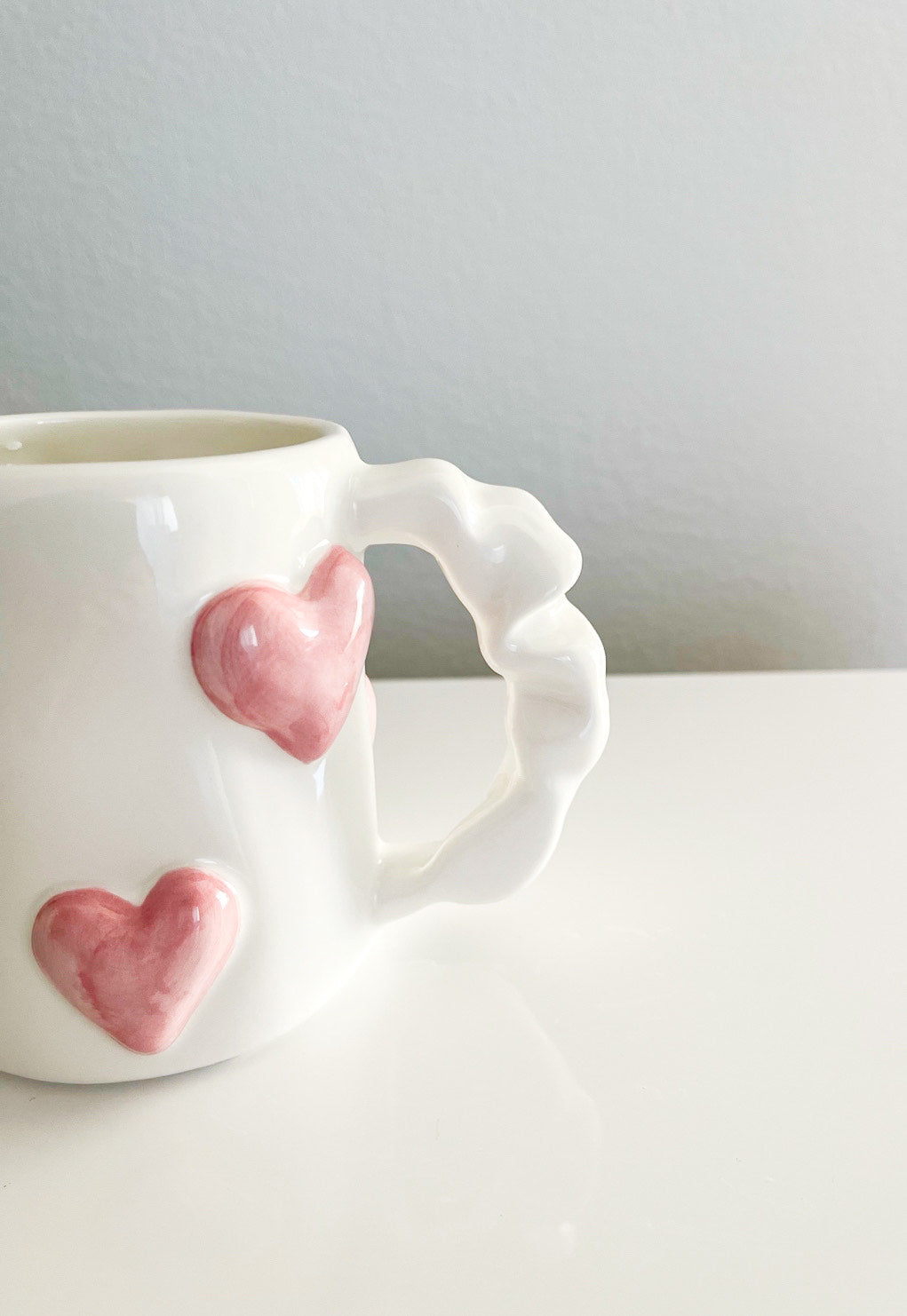 HEART LOVER - Mug cœurs rose poudré