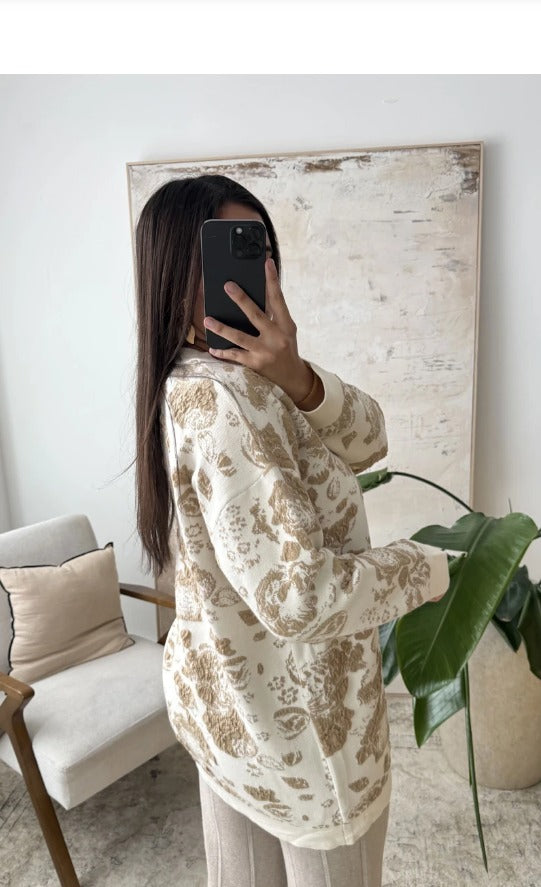 Ensemble cardigan tricot Floral