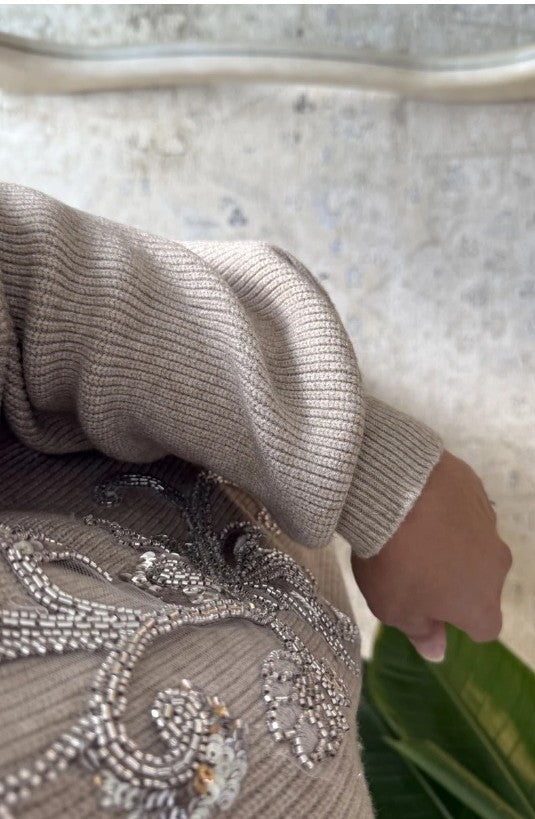 Ensemble en Maille Détails Perles