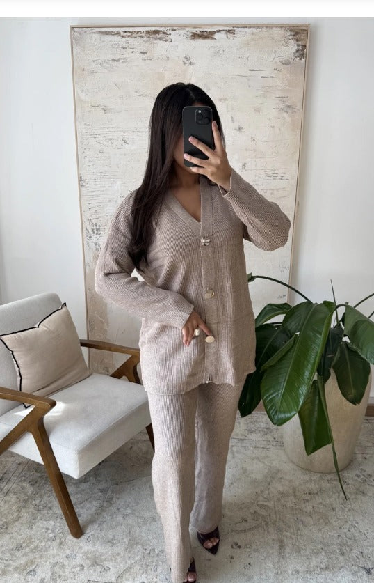 Ensemble en Maille boutons Dorés