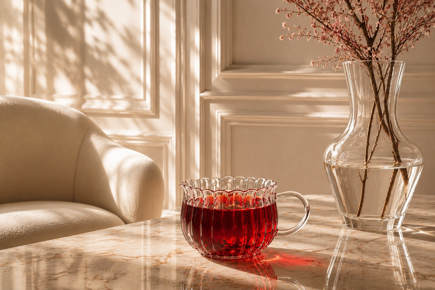 Rituel Rubis à l’hibiscus – infusion rouge rubis et rituel bien-être féminin Hazellia