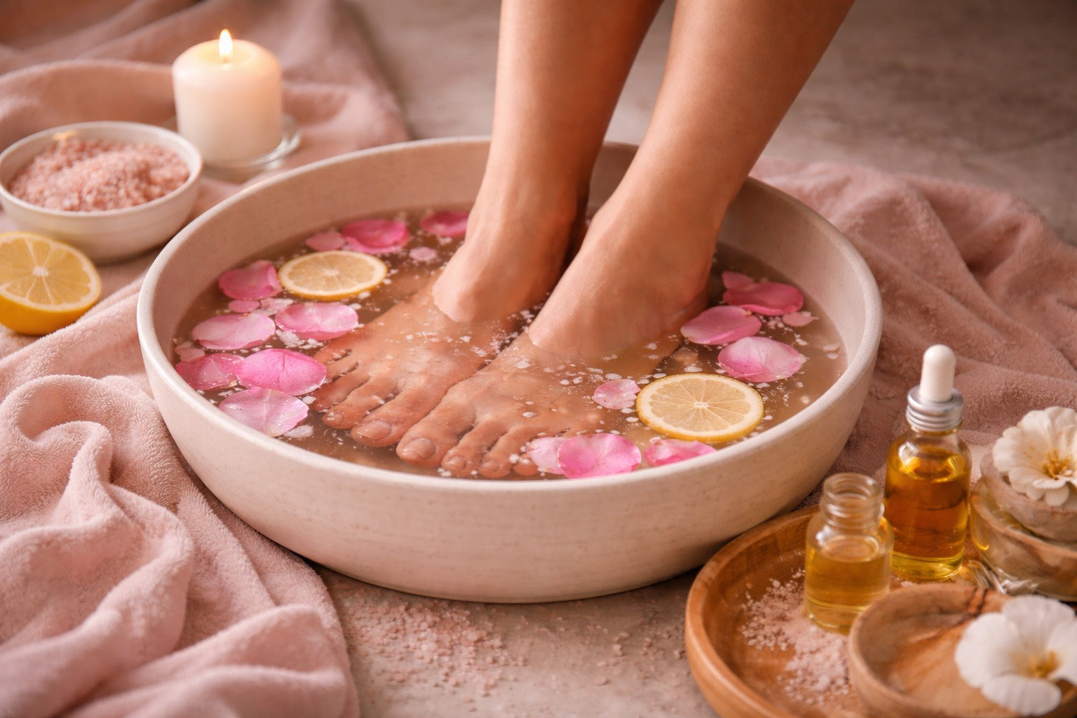 Rituel du soir – Bain de pieds pour se déposer avant la nuit