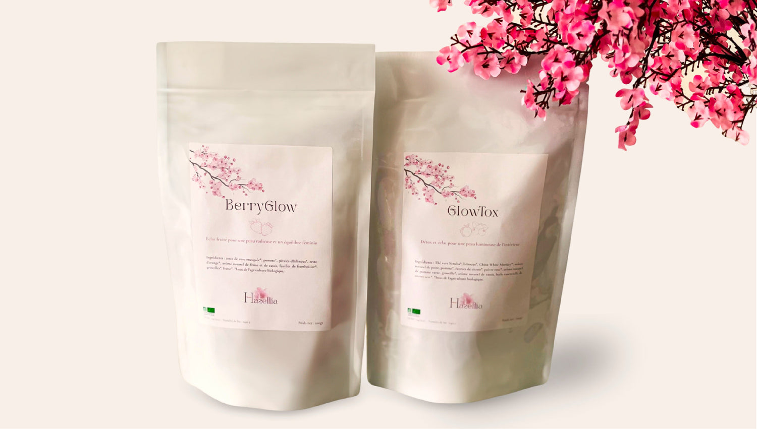 HazBloom – infusion beauté pour femmes, rituel bien-être, peau éclat et équilibre hormonal naturel