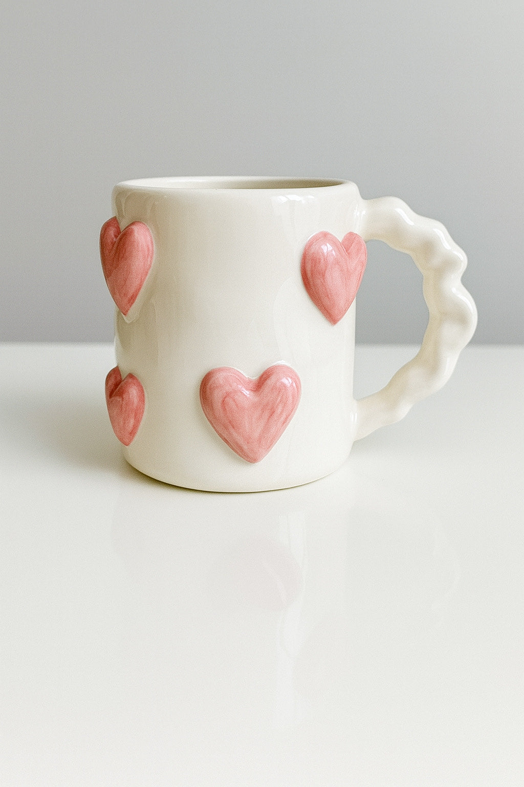 HEART LOVER - Mug cœurs rose poudré