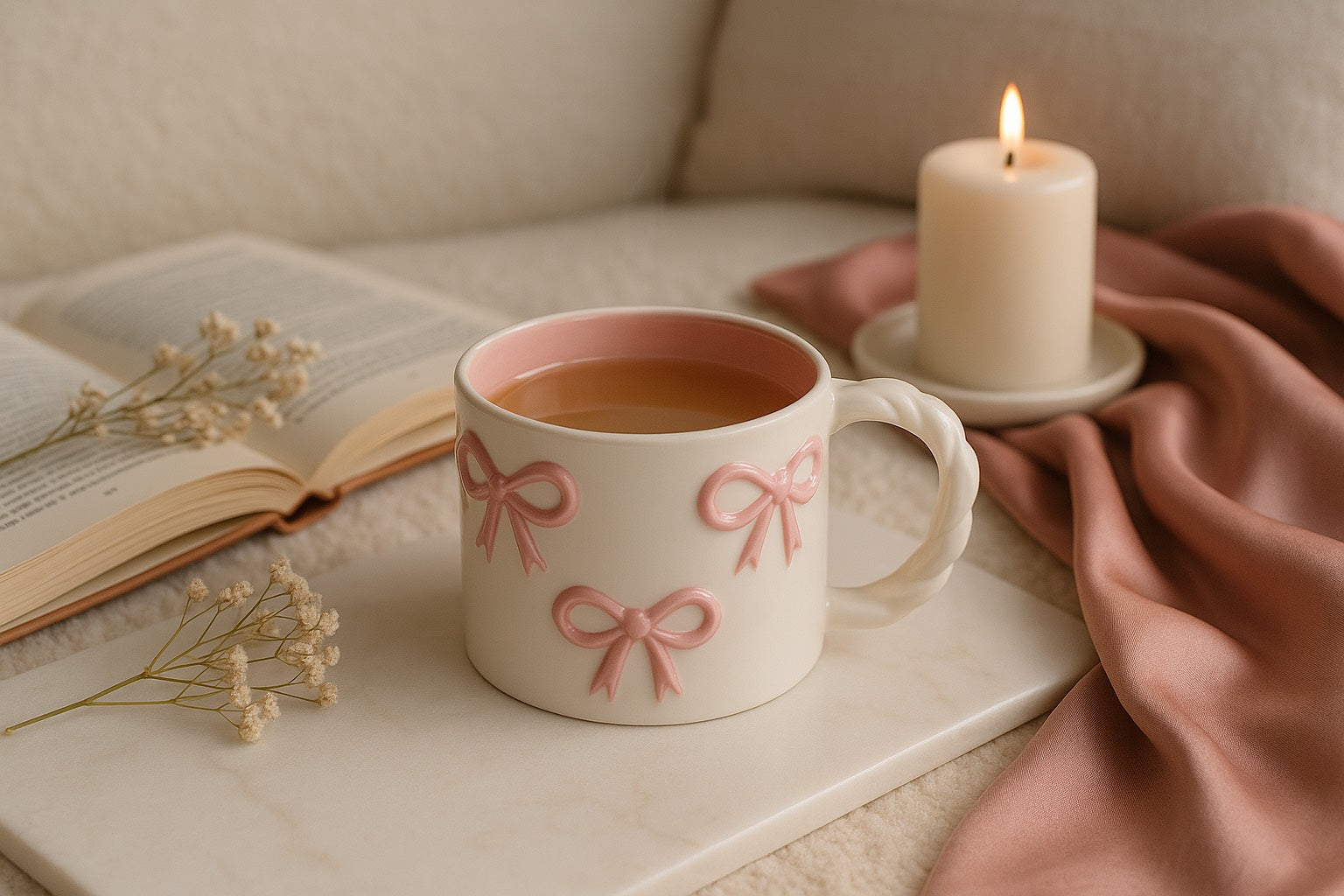 Ribbon Dream - Mug nœuds roses