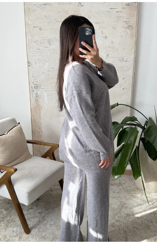 Ensemble Tricot Cardigan à Boutons