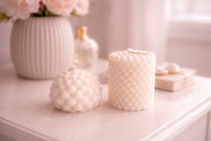 Bubble Duo - Cream &amp;amp; Ivory Decorative Candles