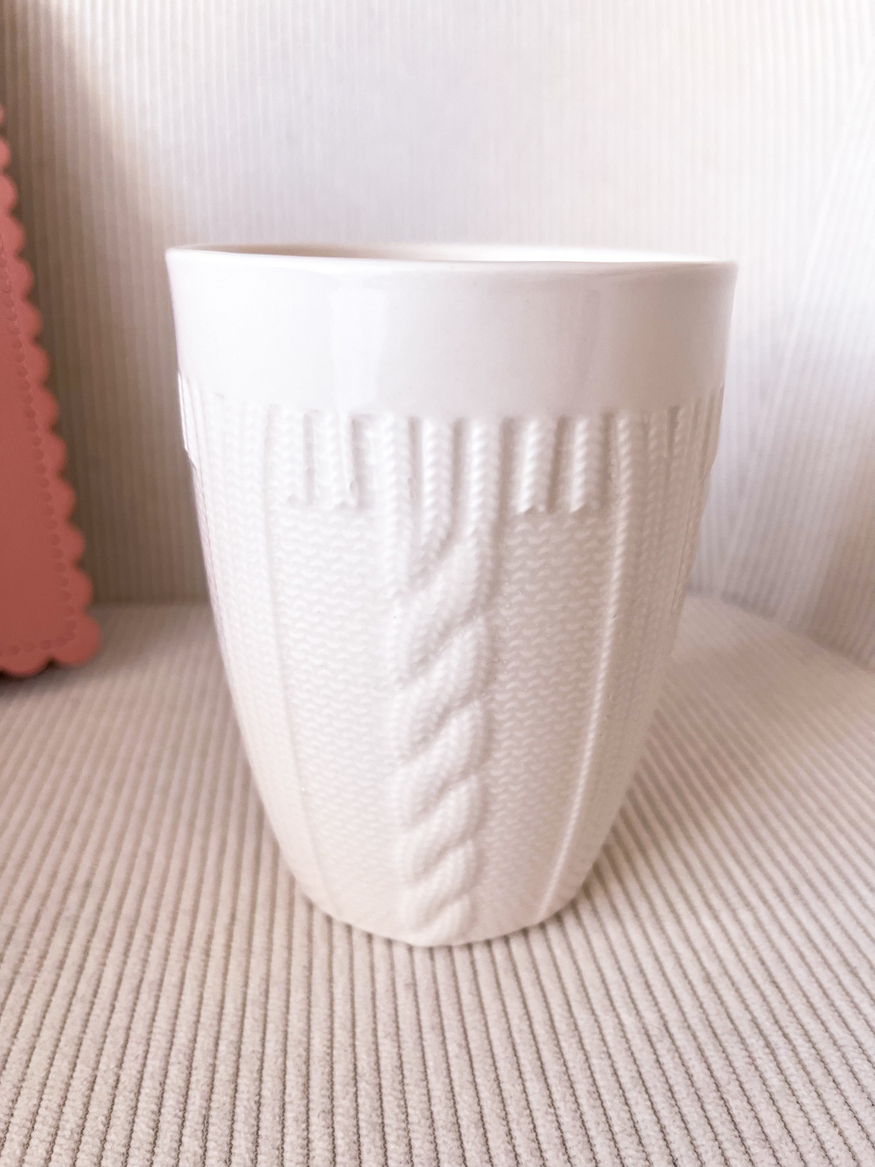 MUG TRICOT - Maille texturée blanc