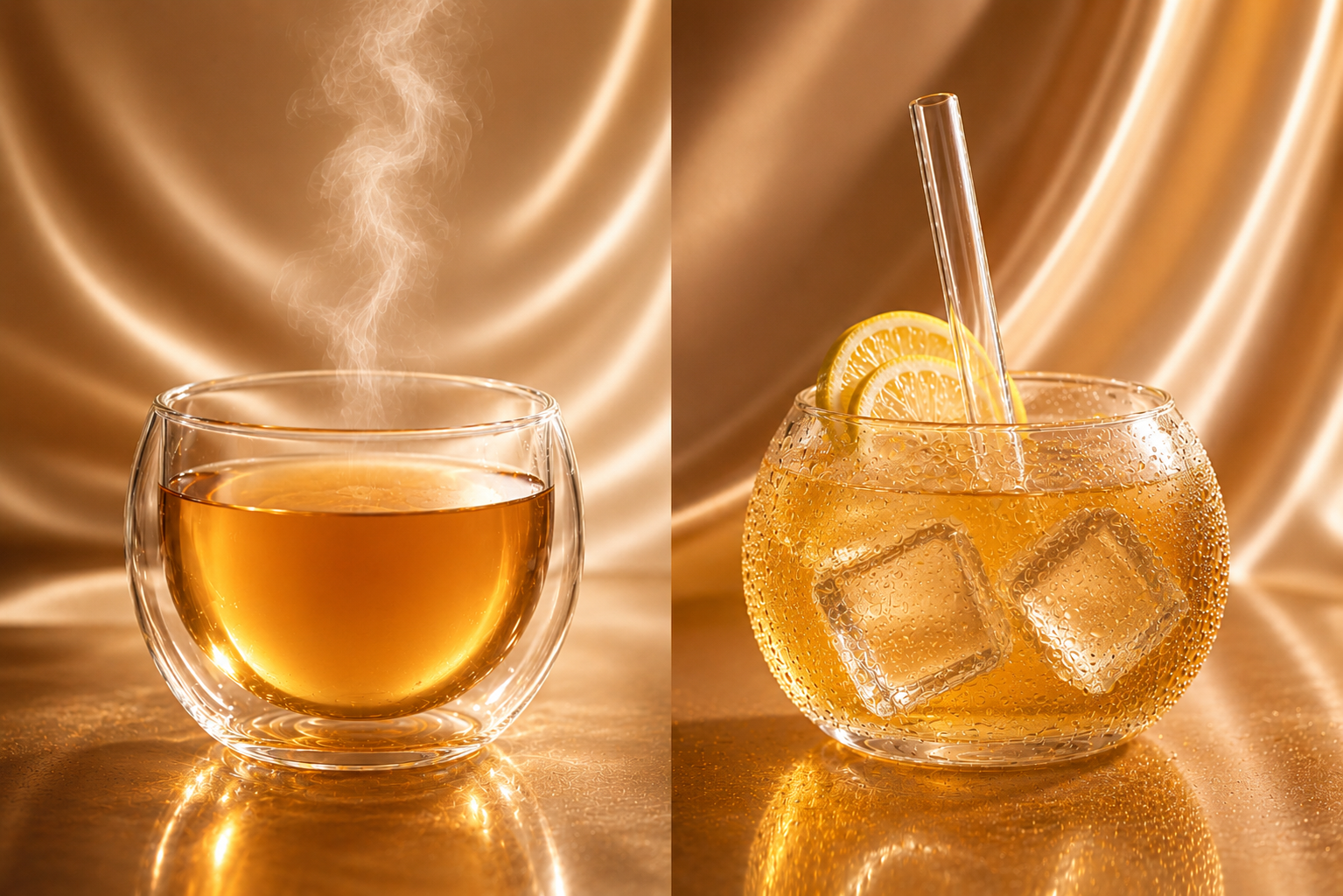 Blossom Ode Hazellia en version chaude et glacée, infusion premium aux notes fruitées à déguster toute l’année.

